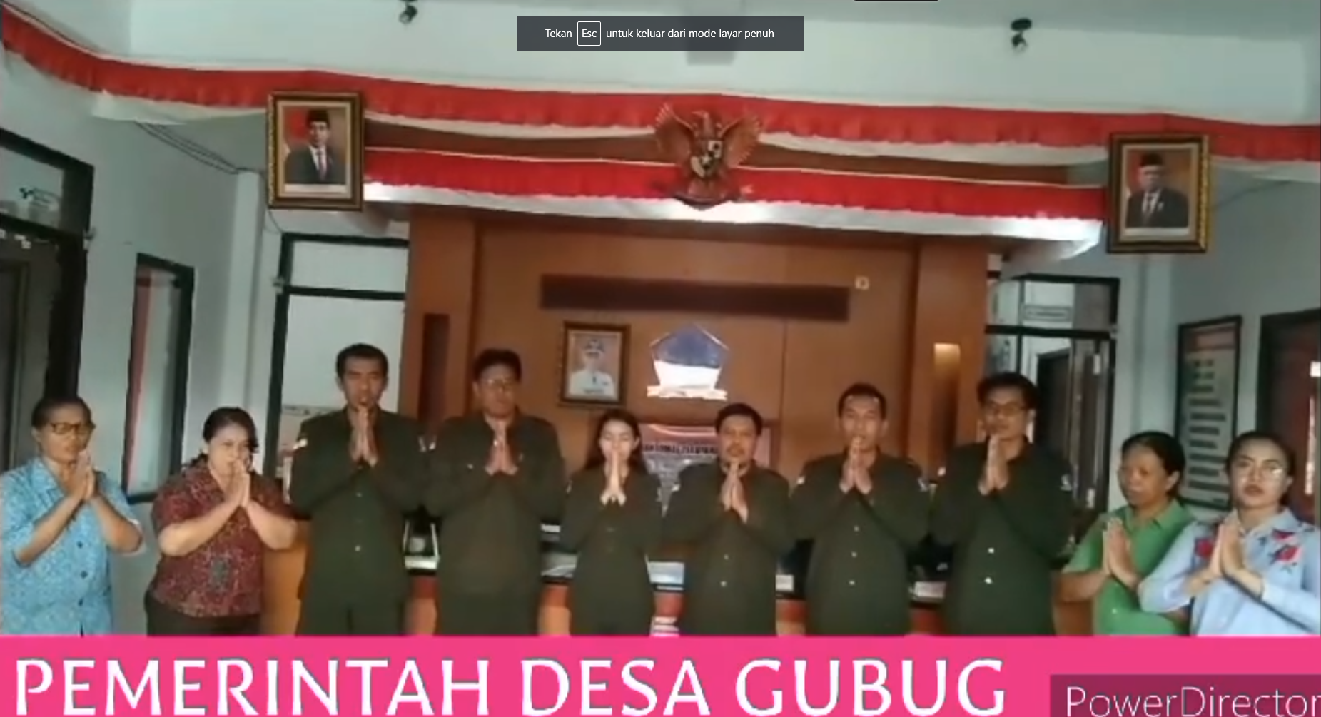 Deklarasi Perangkat Desa Gubug tentang Desa Anti Korupsi dengan mengamalkan 9 Nilai Prinsip Anti Korupsi